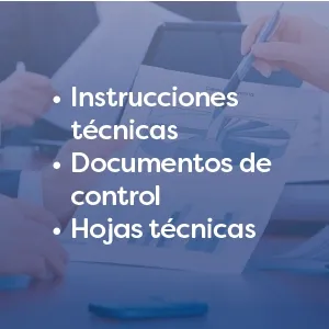gestión documental de instrucciones técnicas, documentos de control y hojas técnicas